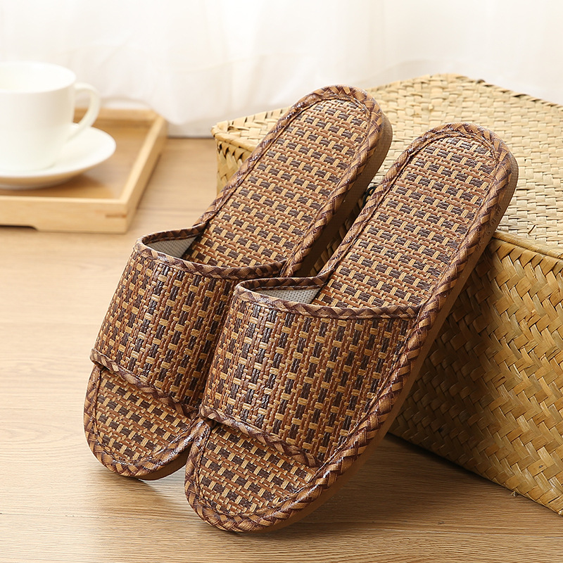 Rivers and lakes Stall goods The thickness of the bottom Bamboo and rattan slipper Spring and summer Home indoor External use slipper Cane sandals