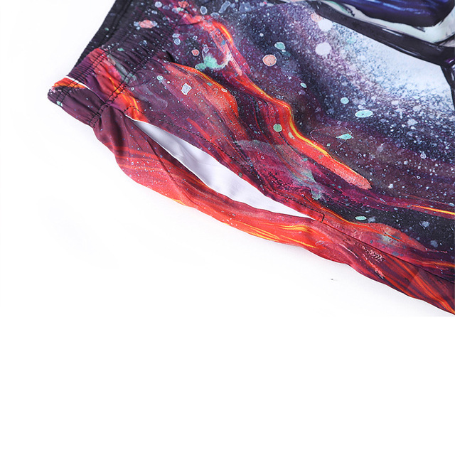 New Trousers Digital Creative 3D Printed Beach Trousers 