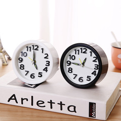 Creative alarm clock round timing multi-functional plastic digital pointer student bedroom desktop reminder alarm clock