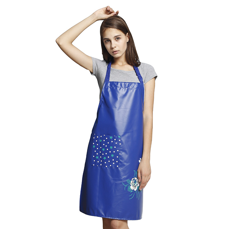 Delantal de cocina impermeable de cuero estilo coreano mujer_voghion.com