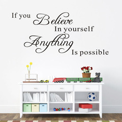 New Style "If You Believe In Yourself" AliExpress eBay English Wall Sticker Direct Manufacturer 8037