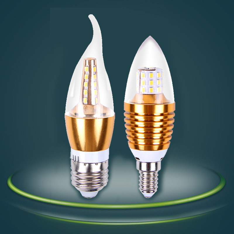 Yaming LED Candle Bulb Spatant Tarping Screw E14E27 Light Source 5W9W