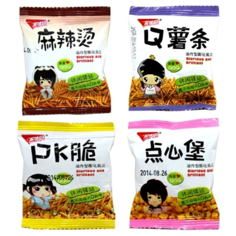 特色休闲零食品 五味园点心堡 PK脆 Q薯条办公室零食小吃  5斤/包