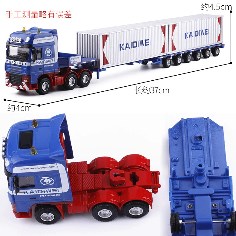 [Boxed] Cadway 1:50 Alloy Flatbed Transport Truck Heavy Duty Truck Model Container Cargo Vehicle 625022