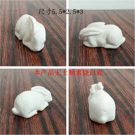 新品批发创意陶瓷工艺品白瓷兔子家居饰品摆件  小动物摆件
