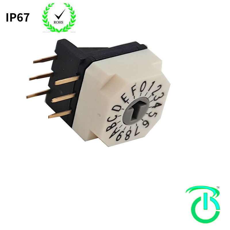 厂家生产进口替代美卡诺10*10卧式插件16档编码开关