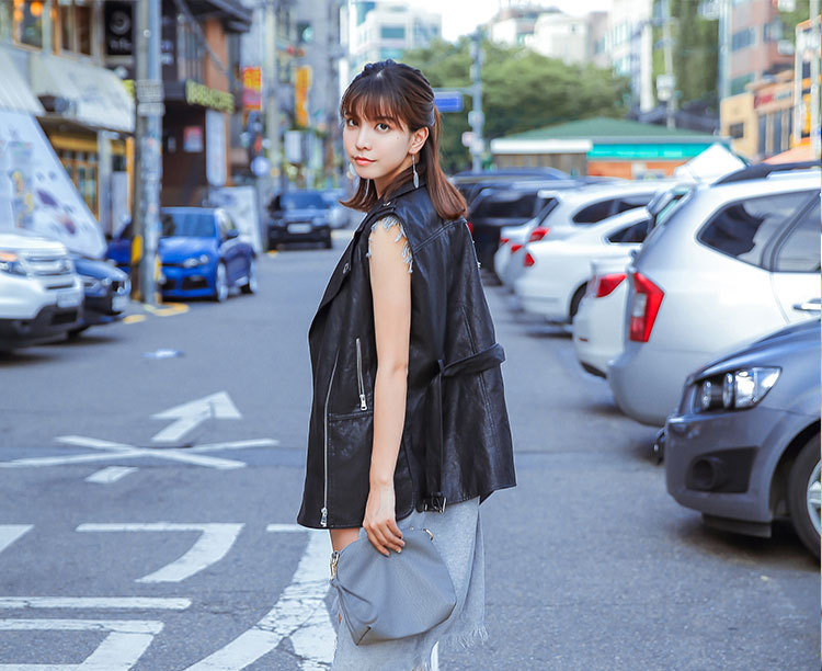 Gilet femme MOFFI en En cuir - Ref 3316351 Image 9