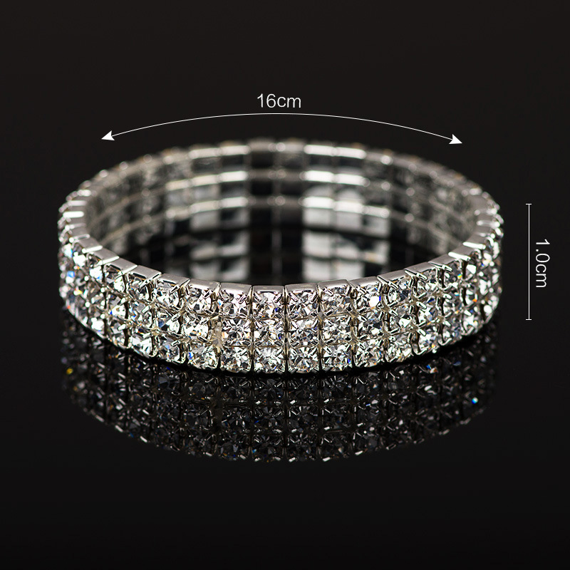 Fashion Geometric Rhinestone Artificial Gemstones Womenu0027S Bracelets 1 Piece