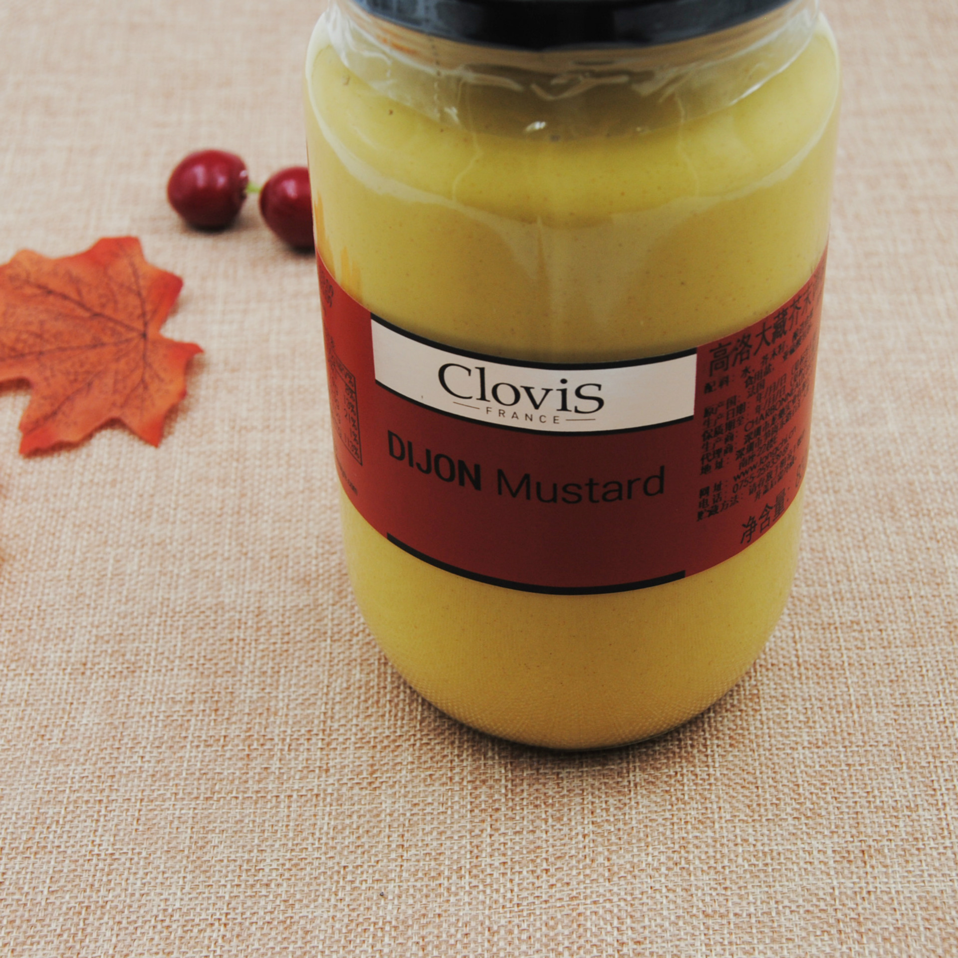 法国进口CLOVIS高洛大藏芥末第戎芥末调味酱法式汉堡法餐调料830G