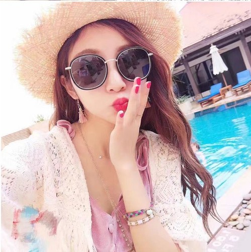 Sunglasses for women trendy 2018 Korean GM internet celebrity same style glasses personality retro round face sunglasses factory direct sale