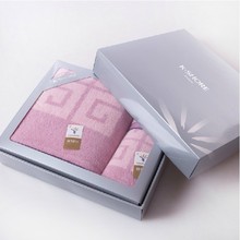 金号毛巾礼品寿宴回礼纯棉回字纹浴巾面巾方巾 三件套礼盒装S1206