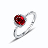 One size organic ring, accessory pomegranate, silver 925 sample, wholesale, European style, Birthday gift