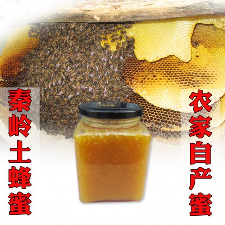 Qinling Cask Soil honey wild Hive honey Farm Production The Chinese people 650g Flowers honey wholesale