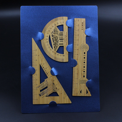 工厂供应景区文创竹尺定制 楠竹博物馆纪念文创套尺 来图定制|ms