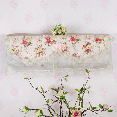 Manufactor wholesale Countryside Fabric art dust cover All inclusive Hanging type Lace printing Fabric art Air conditioner cover 1-1.5p Hook cover