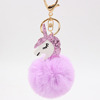 Polyurethane colorful keychain, transport, fashionable pendant, cartoon bag decoration, unicorn