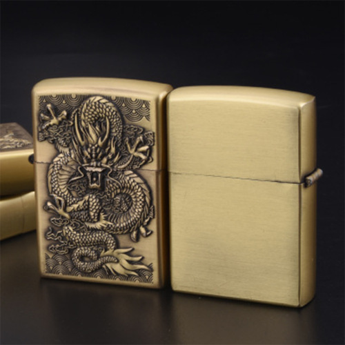 JT6117 Jian Tai Coal Oil Sandpaper Manufacturer Wholesale Creative Dragon Carved Windproof Lighter