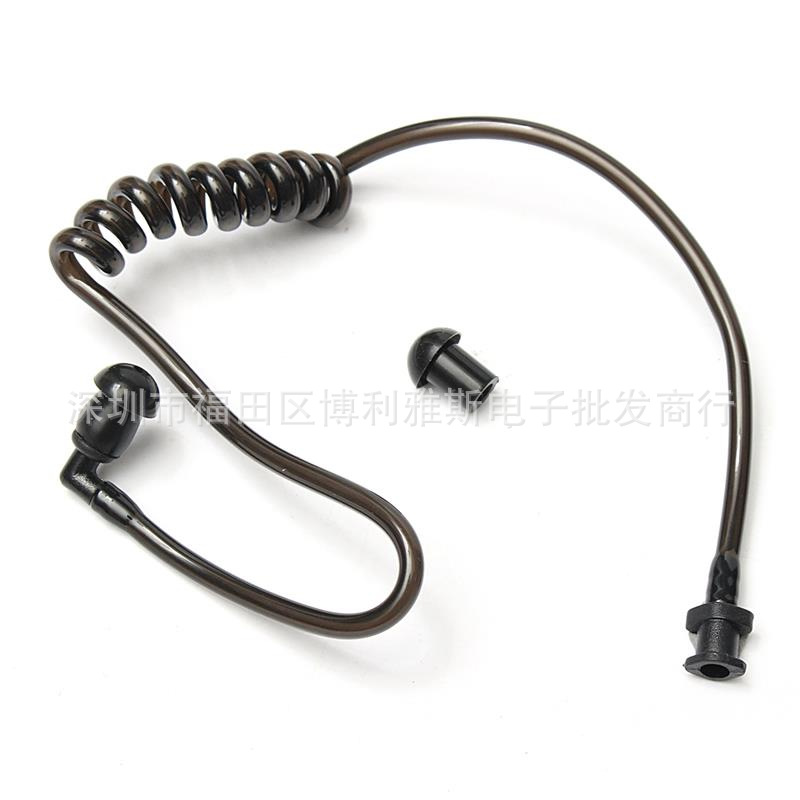 Walkie Talkie Air Conduit Headset Accessories Single Sale Conduit No Radiation Noise Reduction Detachable-black