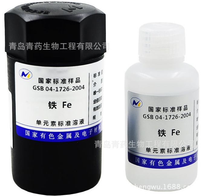 Fe����׼��Һ ��Һ1000ppm 50ml ������ɫ������Ԫ�ر�׼��Һ