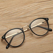 新款全框架光学眼镜架 女士近视眼镜架厂家批发圆形金属平光镜881