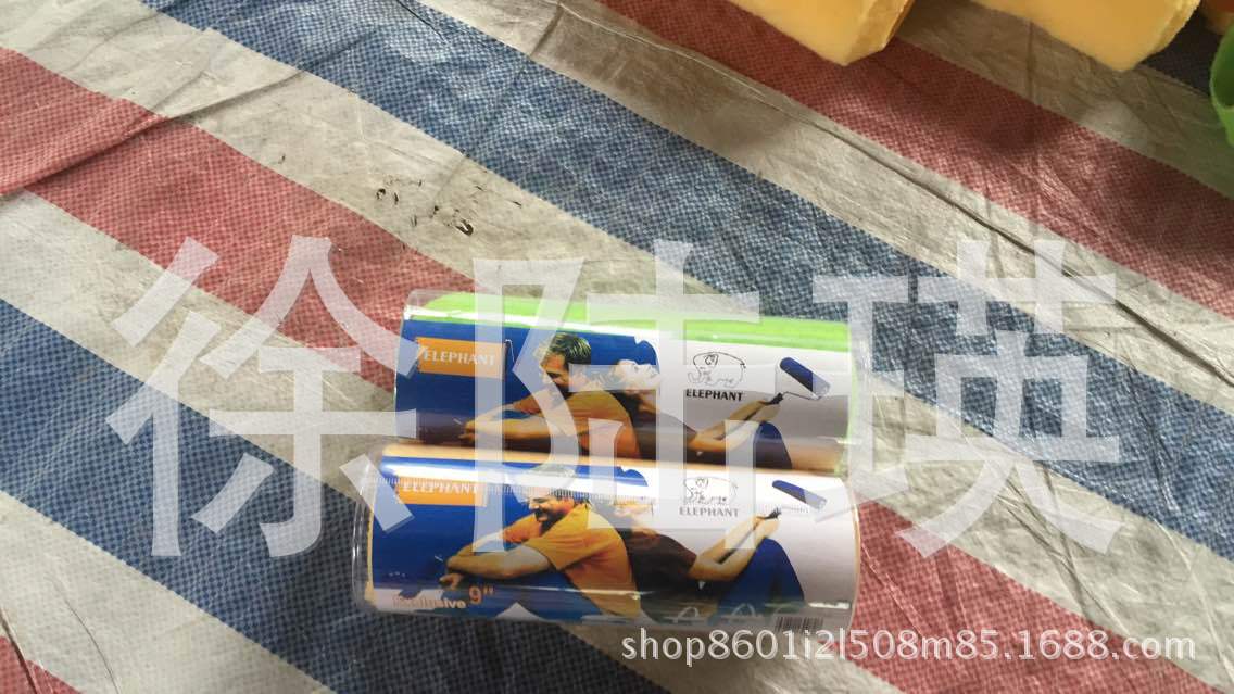 厂家定制直供出口孟加拉黄色绿色黄色高密度9寸热熔滚筒油漆刷子