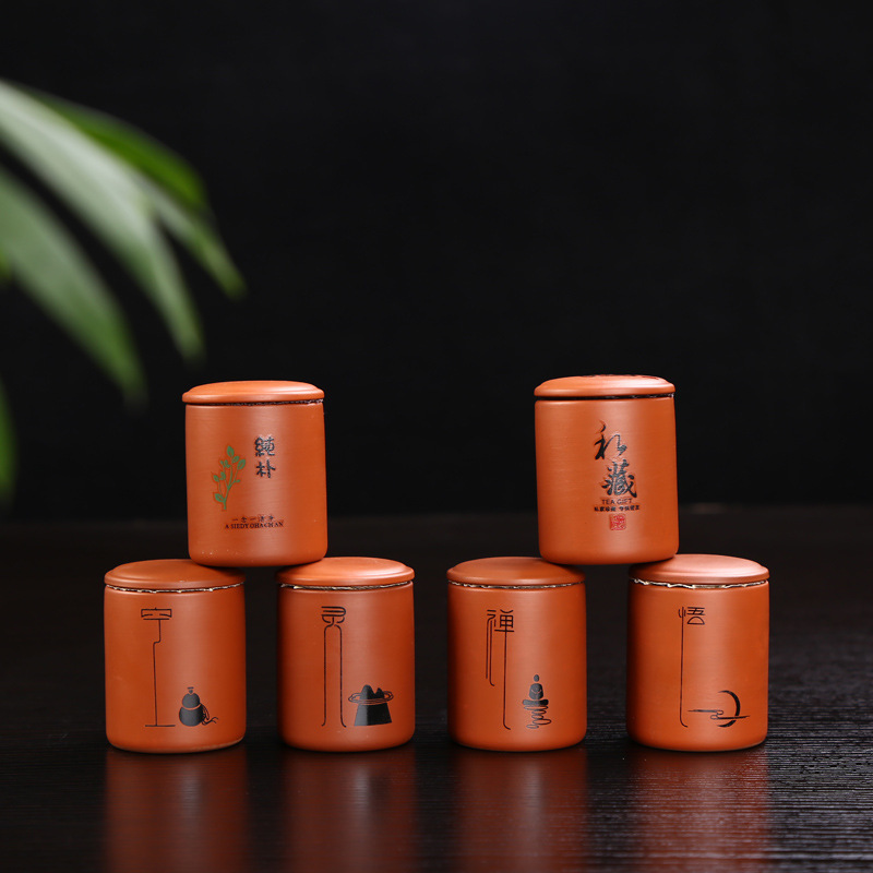 紫砂茶叶罐 迷你型陶瓷原浆小泡罐 直通多样化 来样加工定制LOGO|ms