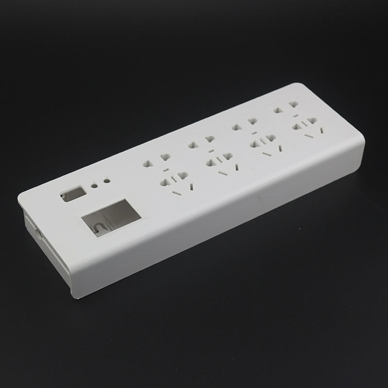 智能插座插线板外壳 塑胶外壳 8孔4路插板外壳 带五金件配件齐全