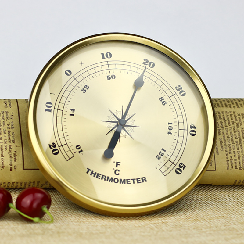气象指针式挂温度计表高品质出口跨境电商环保用10年可镶嵌式130