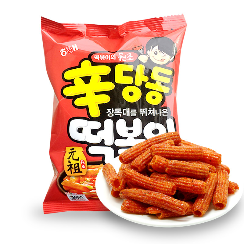 韩国进口膨化食品海太辣味打糕条辣炒年糕条休闲零食小吃香脆110g