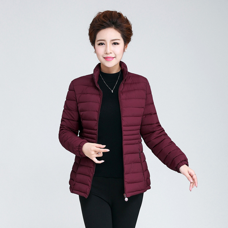 New women's cotton padded jacket in autumn and winter 2017 Korean version long sleeve large standing collar slim fashion cotton padded clothes woman