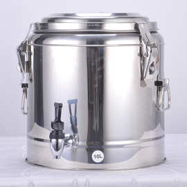无磁加厚201不锈钢双层保温桶茶水桶豆浆桶奶茶桶开水桶 冷热双用