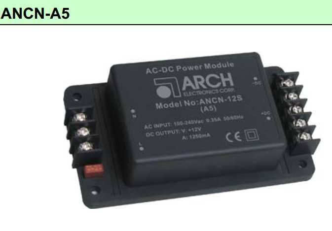 ANCN系列电源ANCN-24S-A2 ANCN-12S-A5 ANCN-15S-A2 ANCN-5S-A5