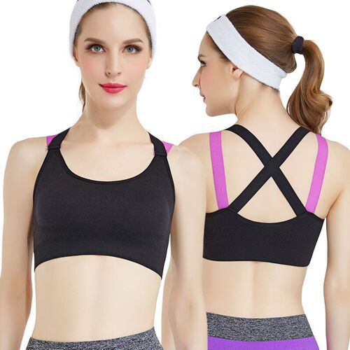 High-intensity sports bra beauty back cross quick-dry backless style no underwire innerwear yoga fitness running shock-absorbing women