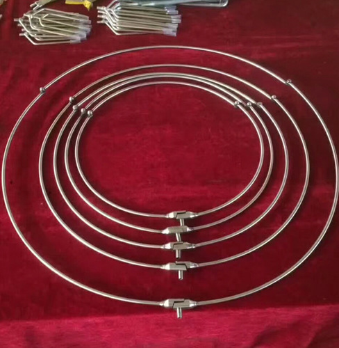 Stainless steel solid one-piece fishing net hoop and net head Fishing supplies net hoop solid net head