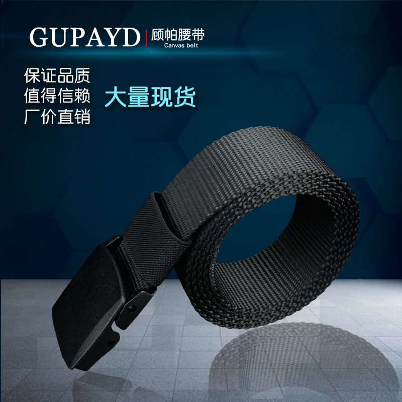 Plastic buckle nylon belt men and women outdoors leisure time Quick drying weave belt Metal Security check Manufactor wholesale