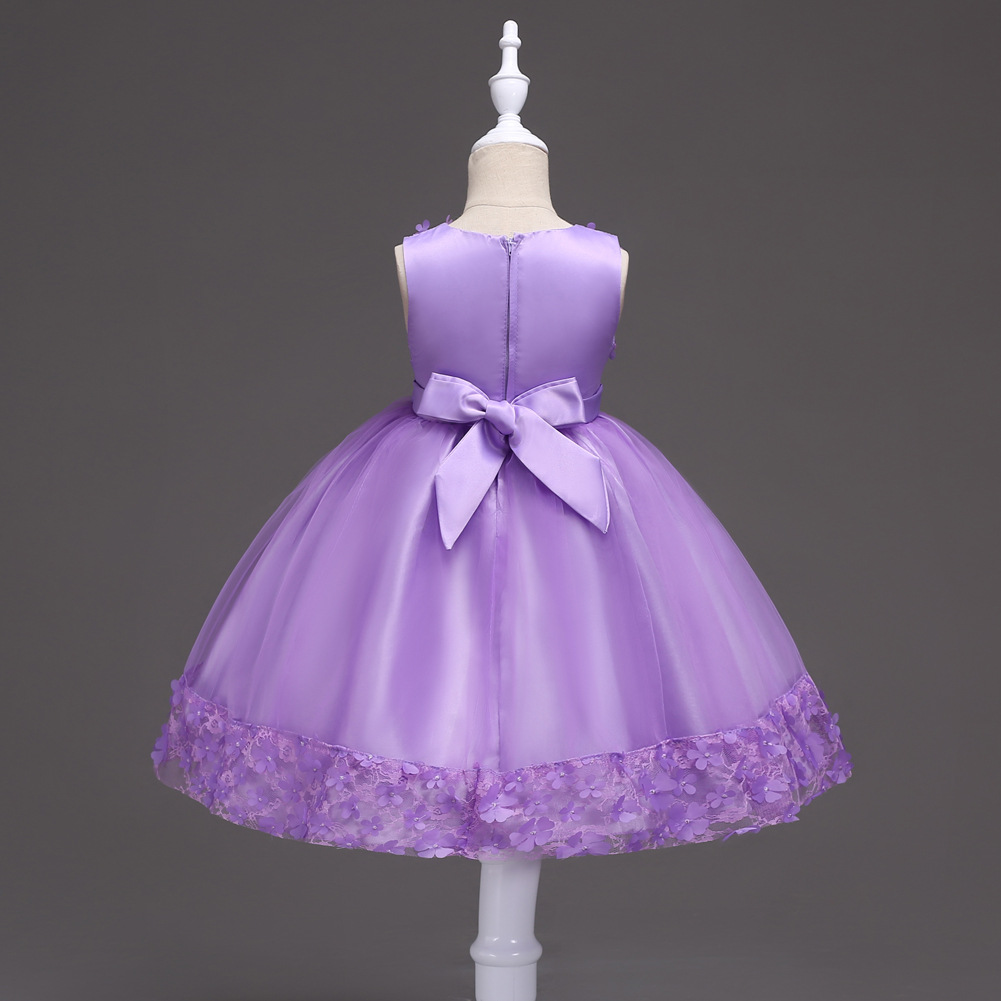 Children's Skirt Wedding Dress Bow Princess Skirt Female Lace Dress display picture 10