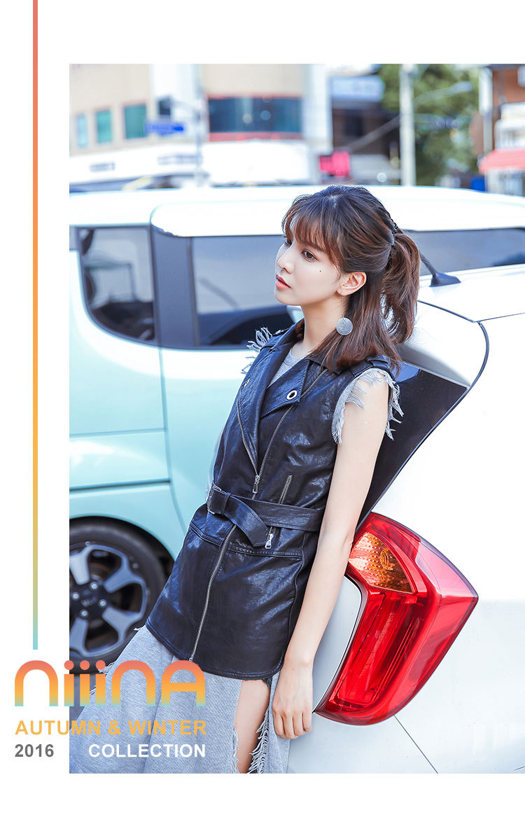 Gilet femme MOFFI en En cuir - Ref 3316351 Image 12