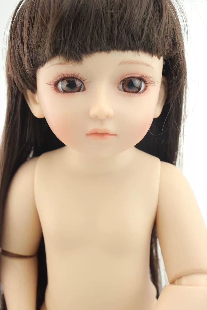 Кукла BJD с шарнирами 45 см с макияжем - игрушка для переодевания, комплект одежды или голая, длина 53 см