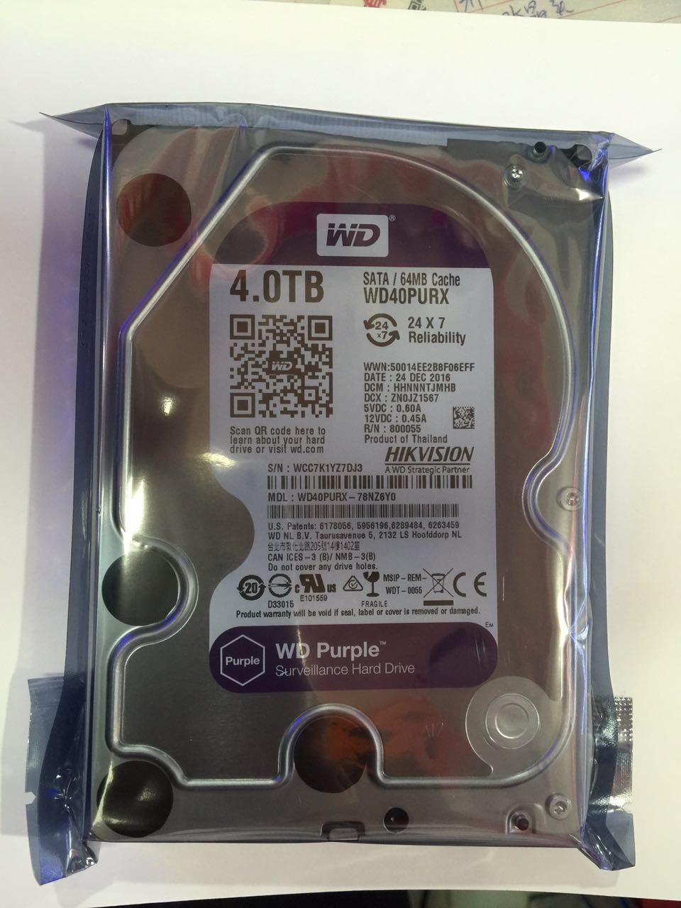 Hikvision WD / WD30PURX 3TB 3000G HD Grabable Drive