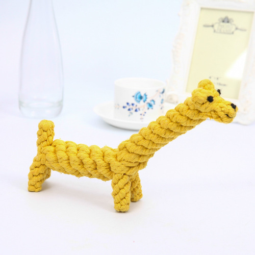Giraffe Knot Dog Toy Cotton Rope Braided Pet Toy Pet Products Manufacturer Wholesale Simulation Cat Toy