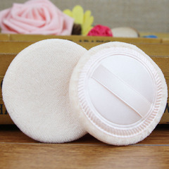 Dry Use Skincare Friendly Powder Puff, 100% Cotton Velvety Face Brush, Round Powder Puff/Loose Powder Puff, 6cm Diameter