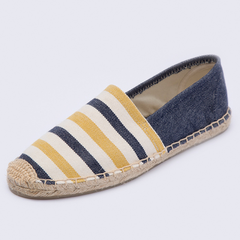 Low casual cloth fashionable straw espadrilles