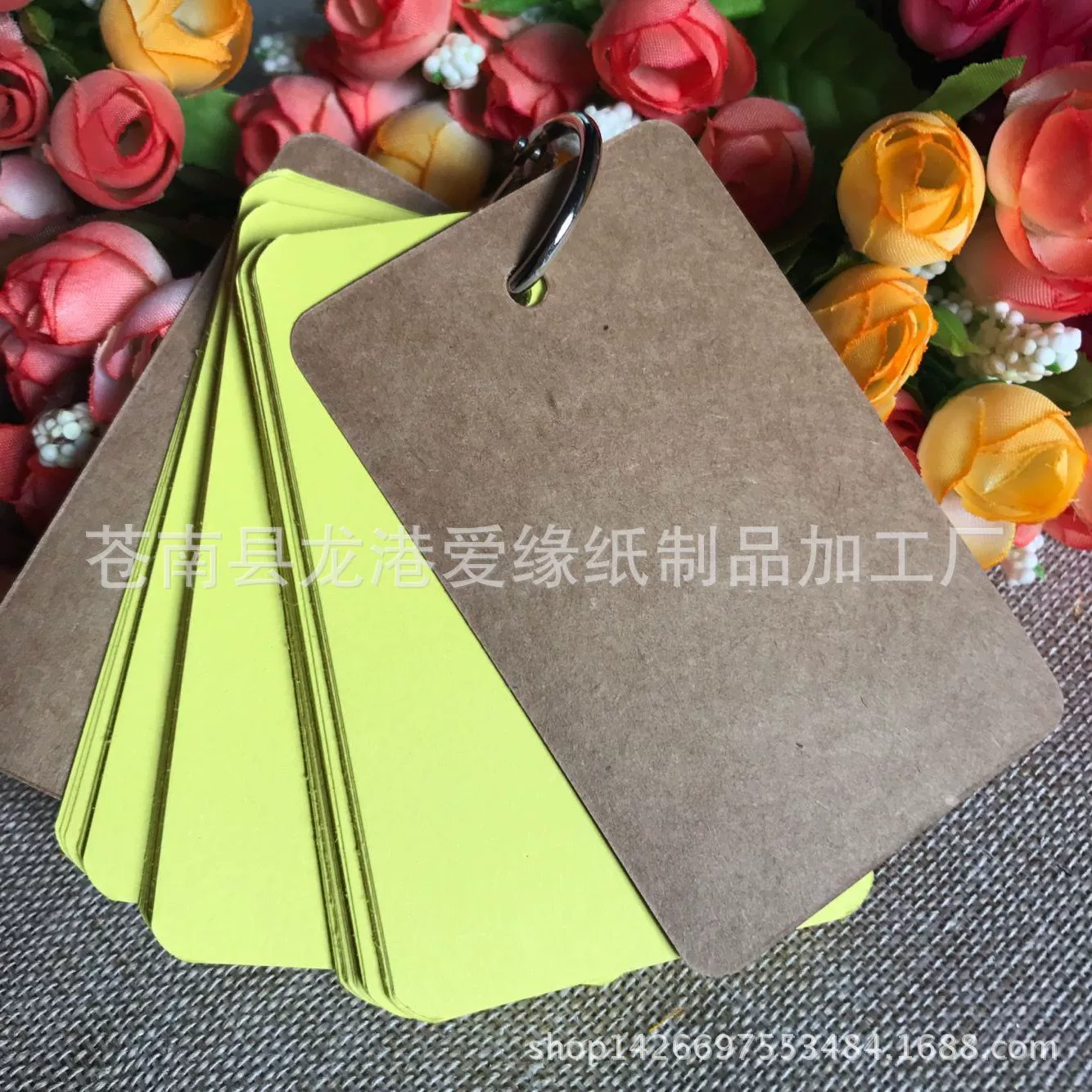 Карты-слова Vocabulary Flash Cards, пронумерованные колец, 9×5.4 см, 50 страниц, Разноцветные обложки