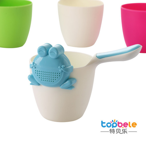 topbele baby shampoo cup children's shampoo cup baby bath spoon frog shampoo shower toddler shampoo spoon