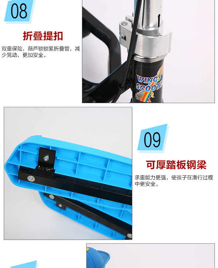 Самокат 男女踏踏车儿童双翼脚踏车三轮滑板车新款划板车小孩滑滑车3-15岁 Products of high