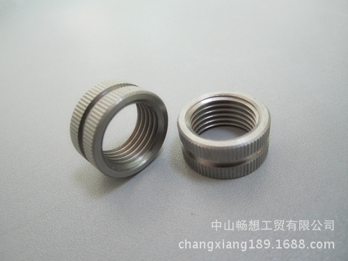 304不锈钢滚花螺母 直纹网花不锈钢注塑螺母 不锈钢数控零件加工