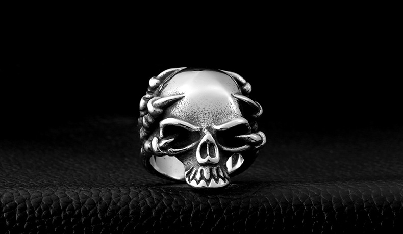 Titanium Steel Skull Ring 2