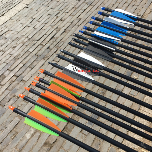 Sticky feather arrow bow fiberglass arrow training competition scenic area arrow 8mm arrow shaft Baotou arrow archery equipment