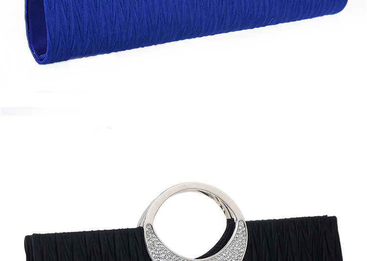 Elegant Style Square Shape Satin Solid Color Evening Bags