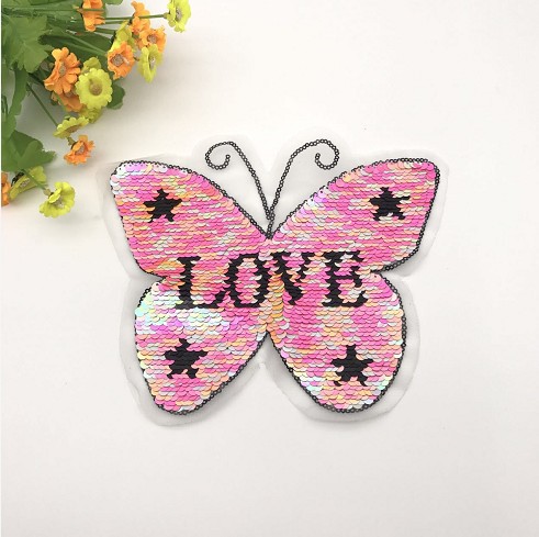 Fashion Flap Butterfly Bead Sequin Cloth Patch Clothes Patch Embroidery Skirt Decoration Hole Patch Applique display picture 4